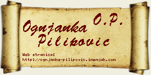 Ognjanka Pilipović vizit kartica